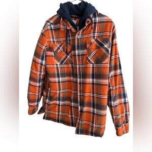 Legendary Whitetails Blue and Orange Plaid Shirt